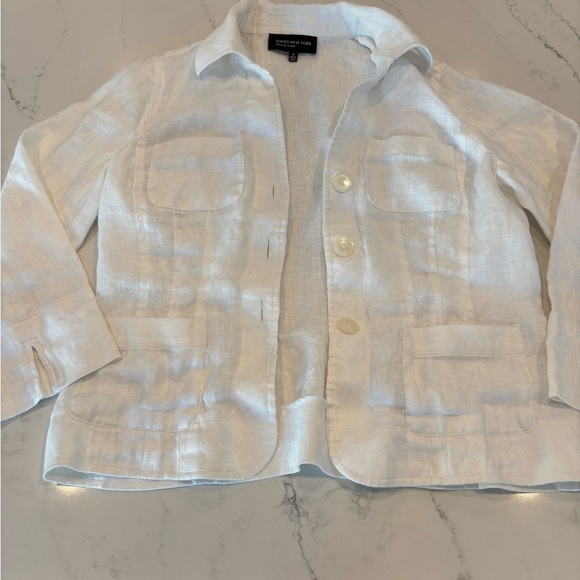 Jones New York White Button-Up Top - Picture 2 of 6